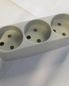 3-pole socket Luj Grey